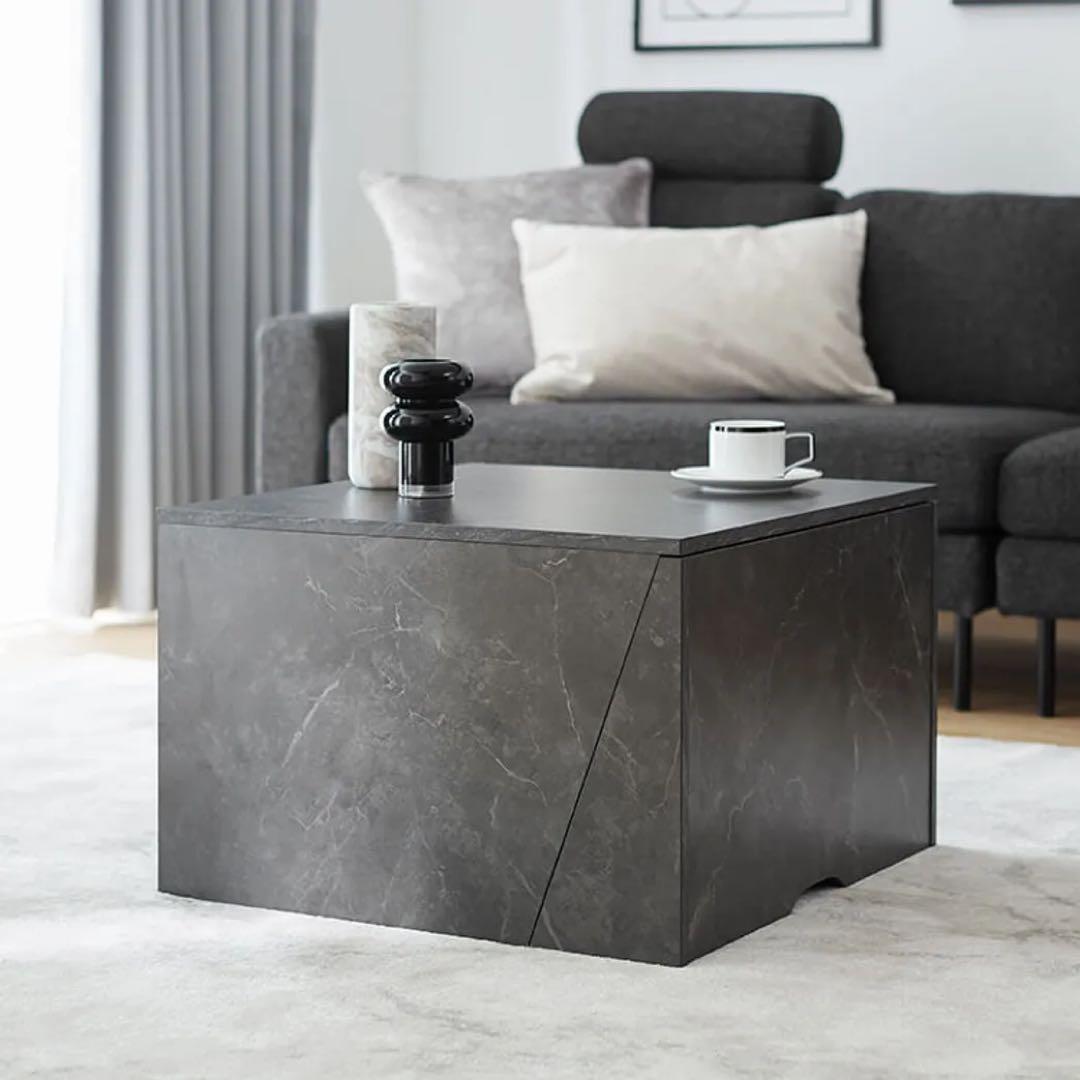 断捨離セール✨️LOWYA マーブル調センターテーブル