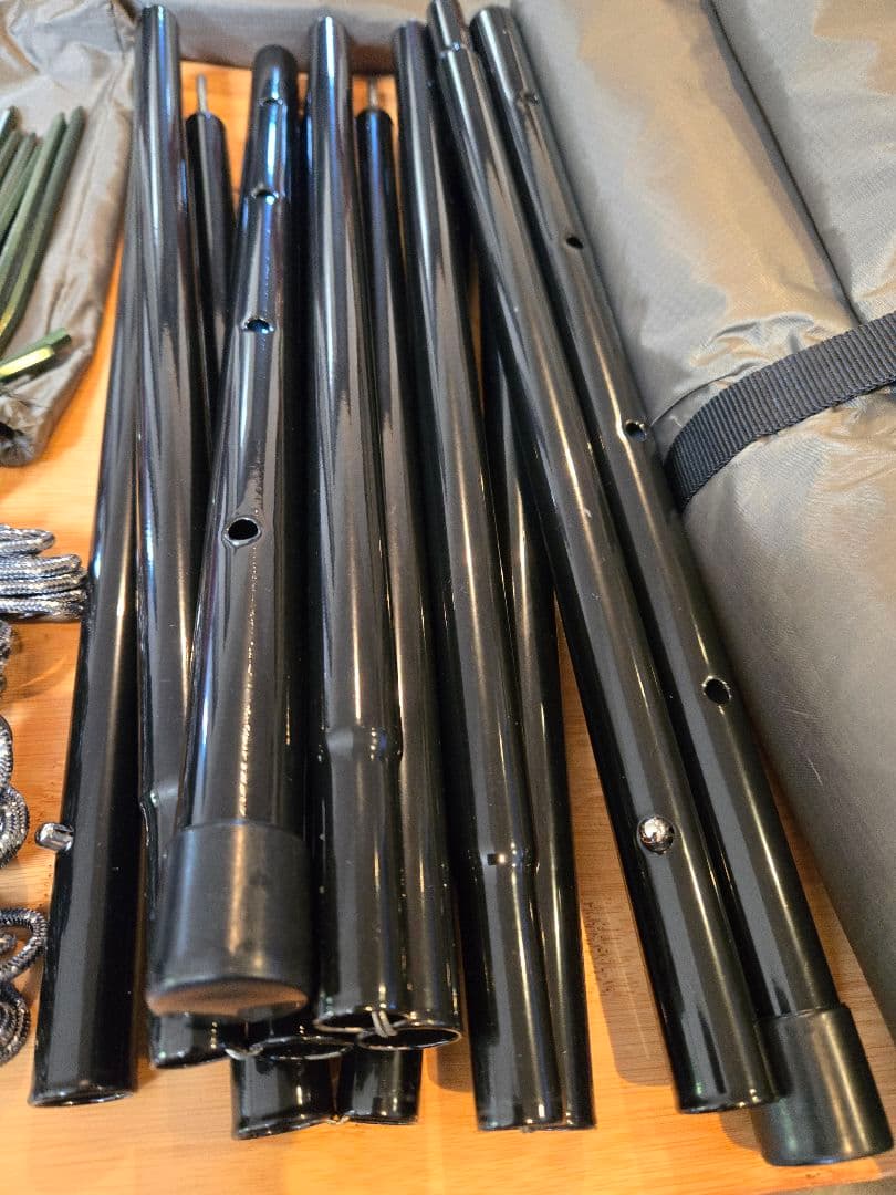 カーサイドオーニング キャンプ リアゲートタープ Top ポール2本付き