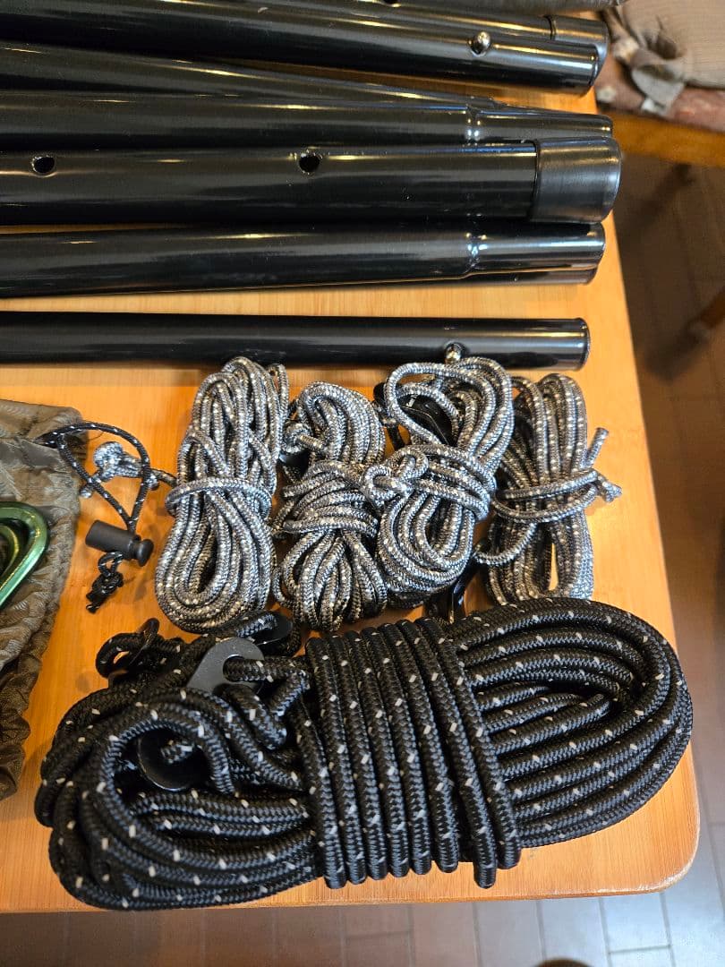 カーサイドオーニング キャンプ リアゲートタープ Top ポール2本付き