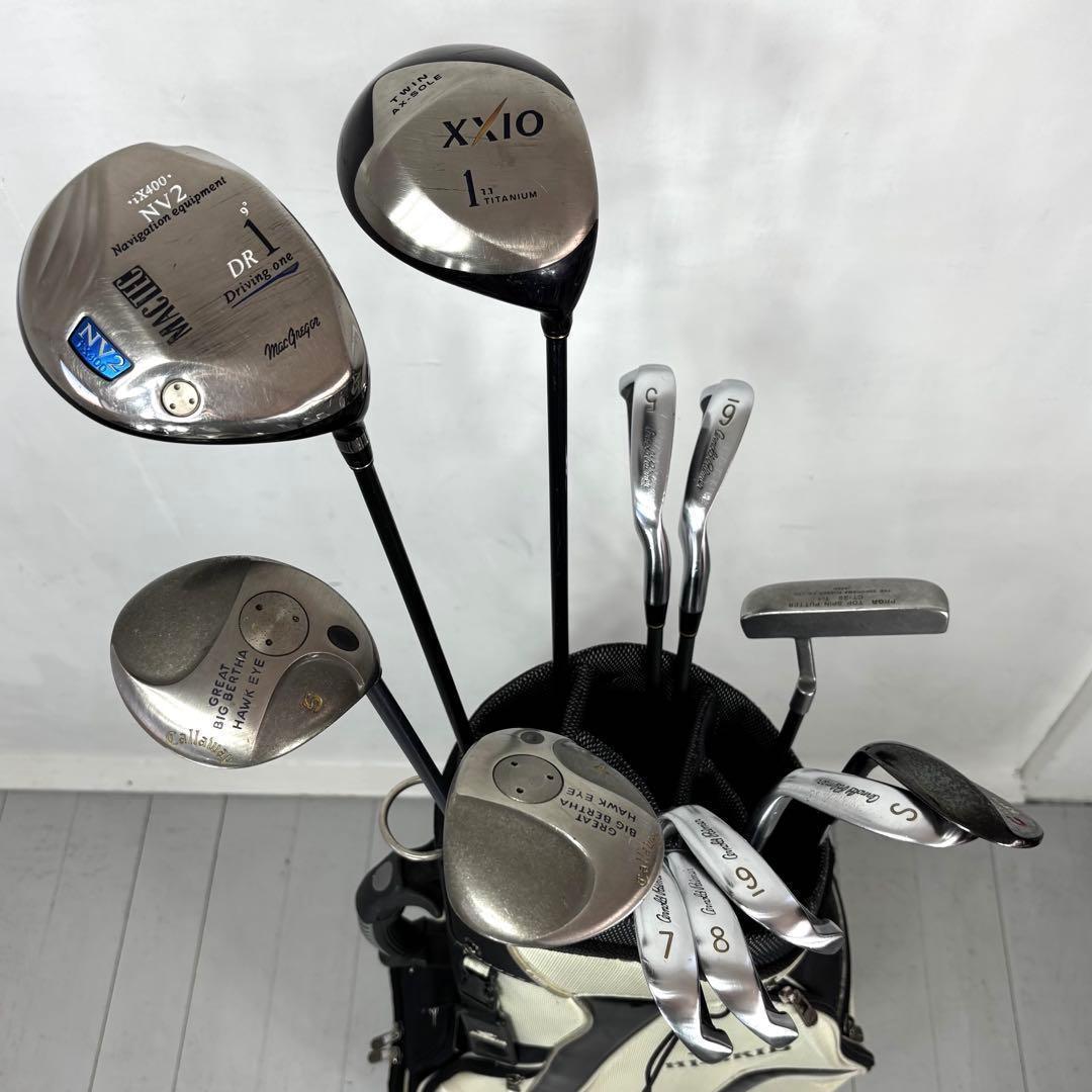 ドライバー2本付きでお得 メンズゴルフクラブ 12本 フルセット XXIO