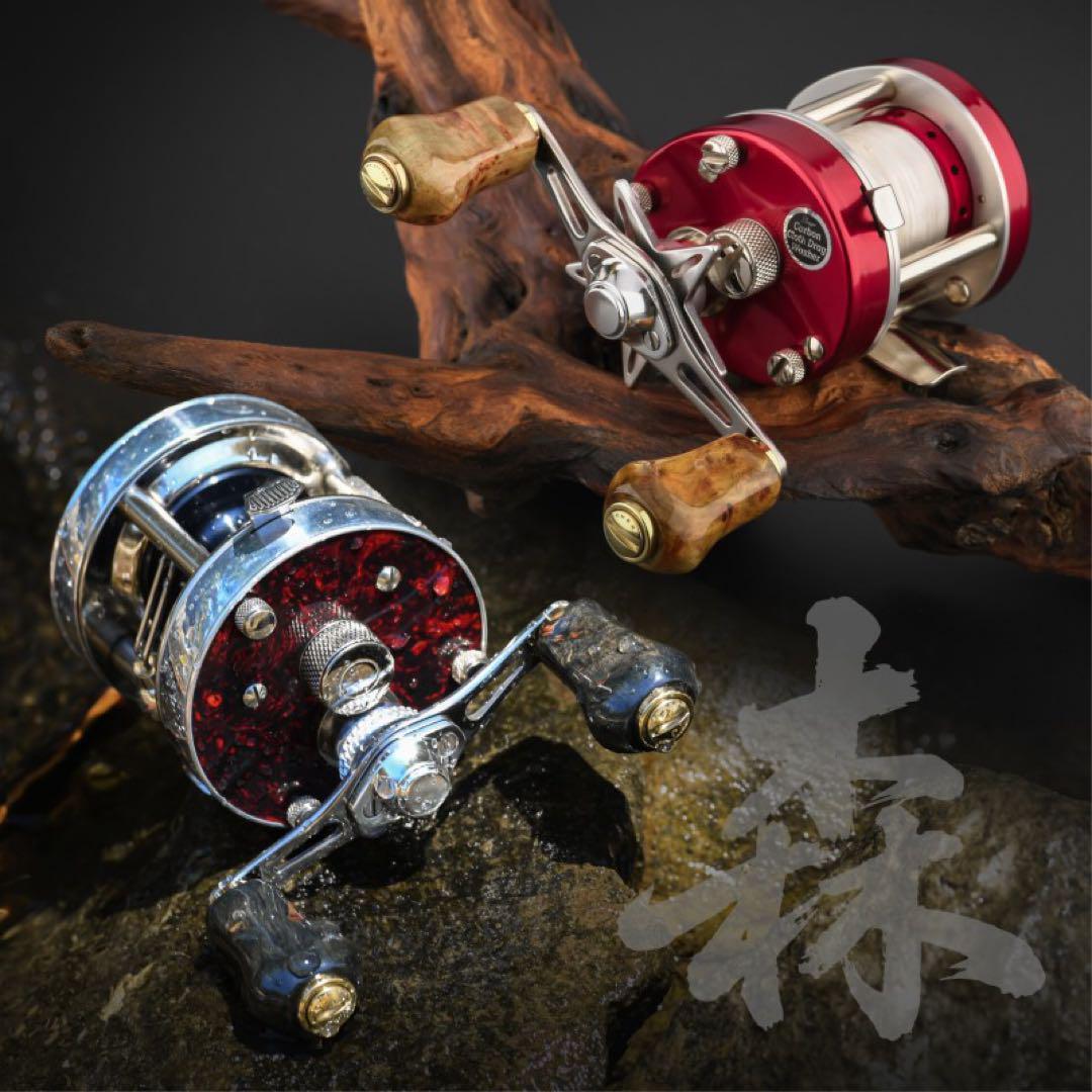 ゴメクサス/瘤材　ウッドノブ×2/柏木　ライトウッド/シマノA ダイワS チタン