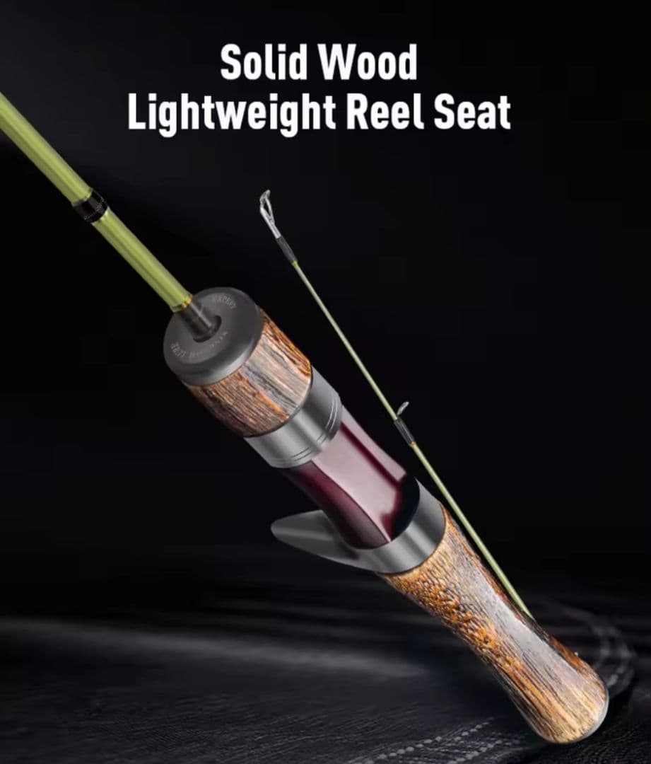 ウッドグリップ 3ピースロッド 1.53m 5ft ベイト トラウトロッド