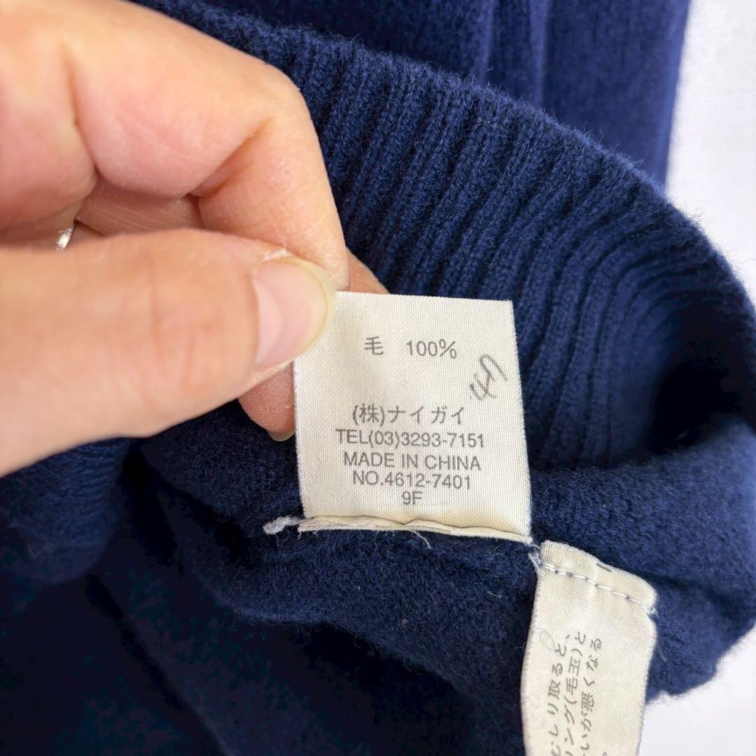 ◆ポロゴルフ【L】ニットカーディガン 刺繍ロゴ入り Vネック ゴルフウェア