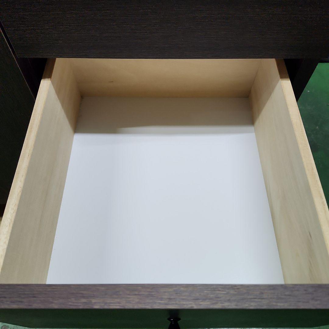 【ループ・ループ】ダークブラウンキャビネット 3引き出し