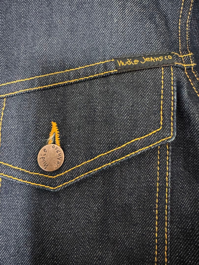 未使用級 濃紺　ヌーディージーンズ　デニムジャケット　ケニー　M