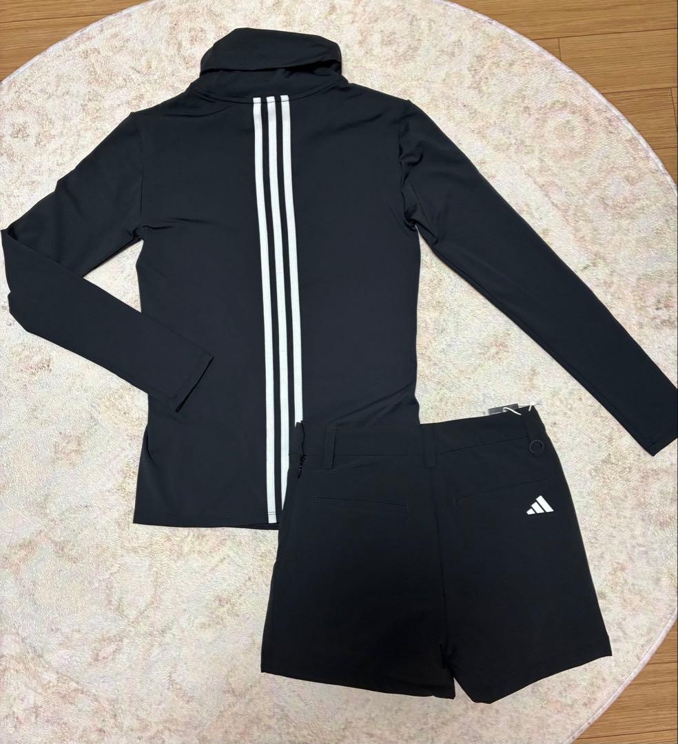 【新品】アディダス 中綿 XS セットアップ　暖　モノグラム　ショートパンツ