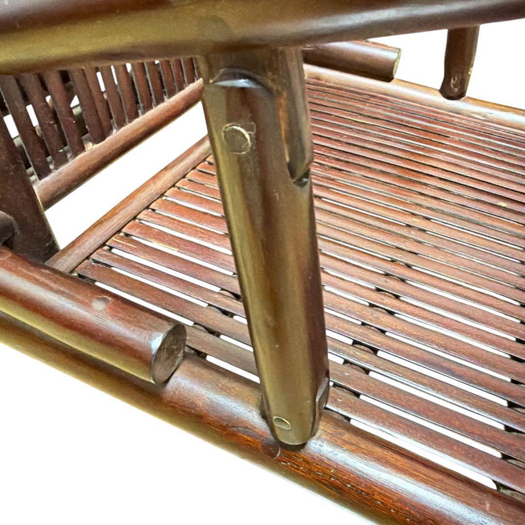 和風 木製折りたたみ座椅子 肘掛け付き2脚セット 和家具 和室 旅館家具 レトロ