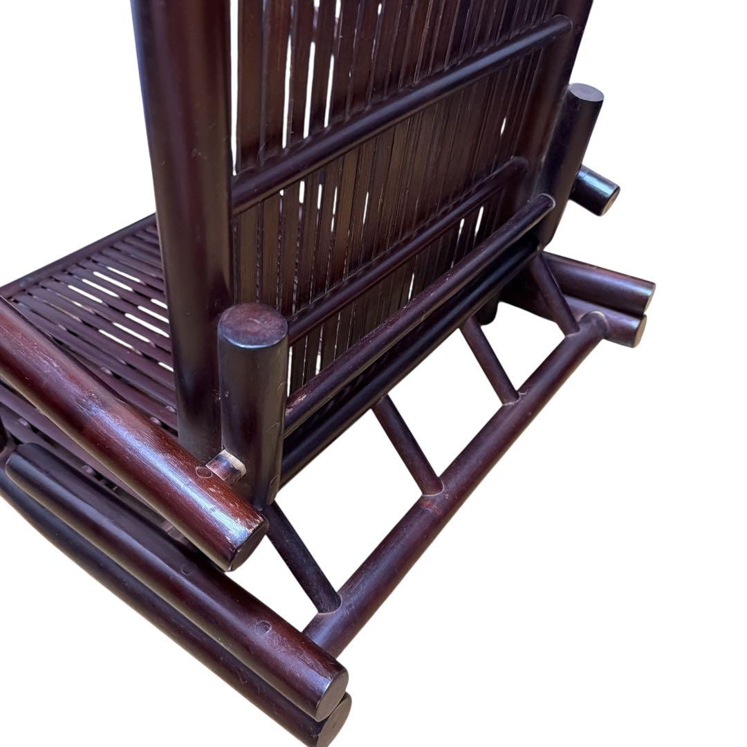 和風 木製折りたたみ座椅子 肘掛け付き2脚セット 和家具 和室 旅館家具 レトロ