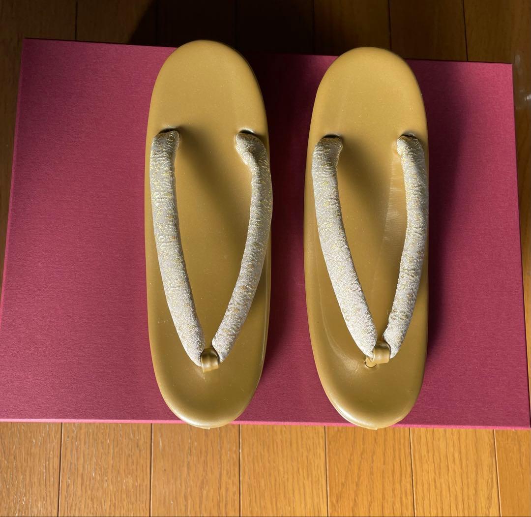 ゴールド 和装用バッグと草履セット