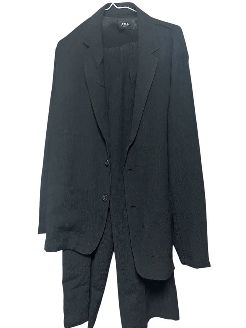 AZUL 楊柳テーラードジャケット 楊柳イージースラックス セットアップ