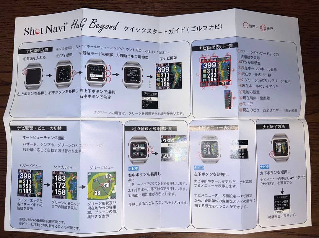 Shot Navi HuG Beyond GPSゴルフウォッチ 距離計測