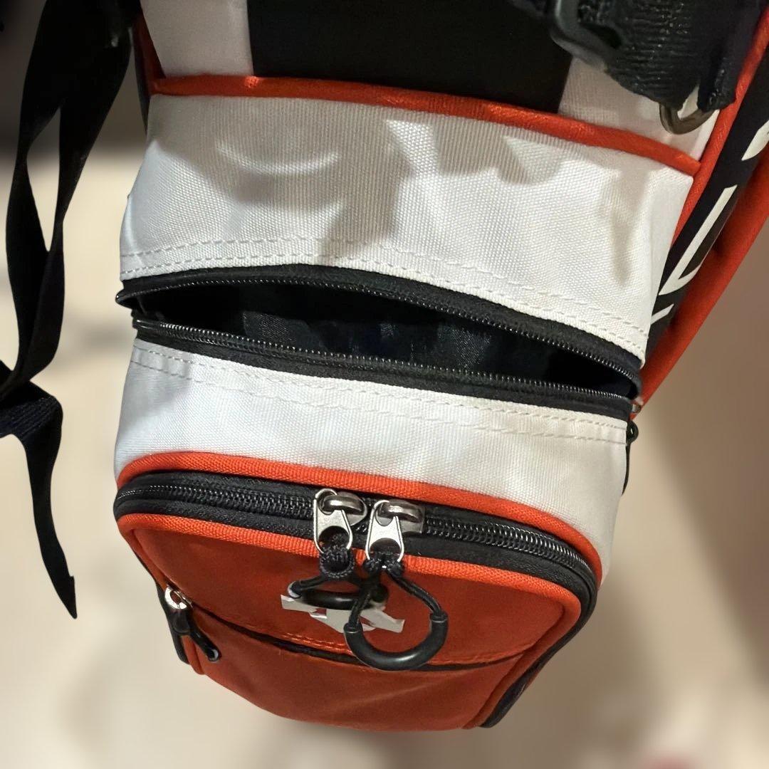 デサントゴルフ　スタンドキャディーバック　オレンジ/ホワイト　9型　47インチ