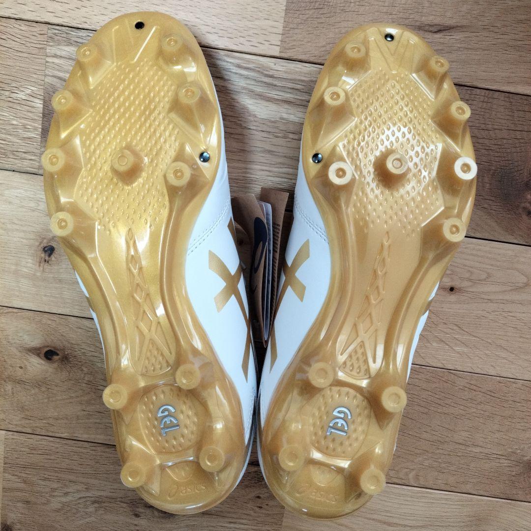 ASICS DS LIGHT サッカーシューズ ホワイト/ゴールド