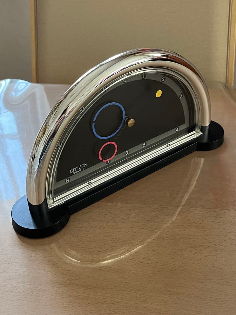 シチズン エスコンN ポストモダン デスククロック 置時計 4RG877 中古品