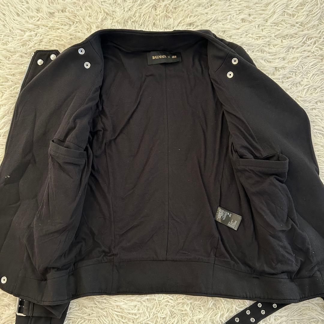 Balmain  コラボ　限定　バルマン ライダースジャケット　スウェット