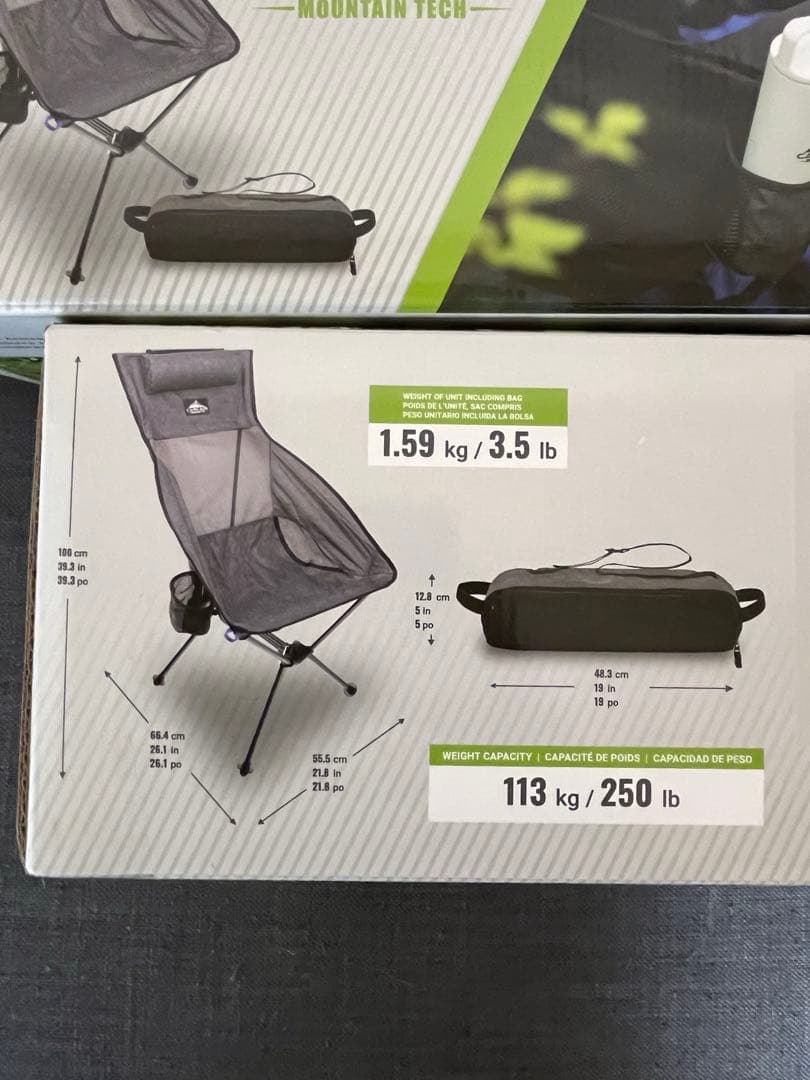 新品Cascade  アウトドア キャンプ　折りたたみ　イス　チェアー　2セット