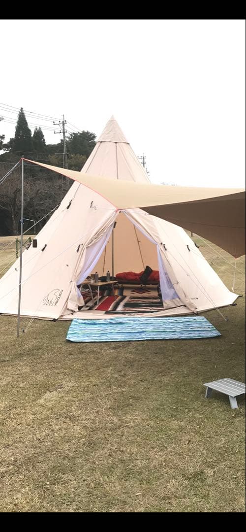 Nordisk 19.6 ジップインフロア付き　ティーピー型テント ベージュ