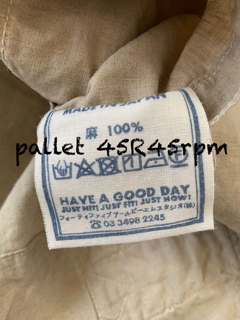 45R45rpm 本日最終日リネンヘリンボンの908ベスト