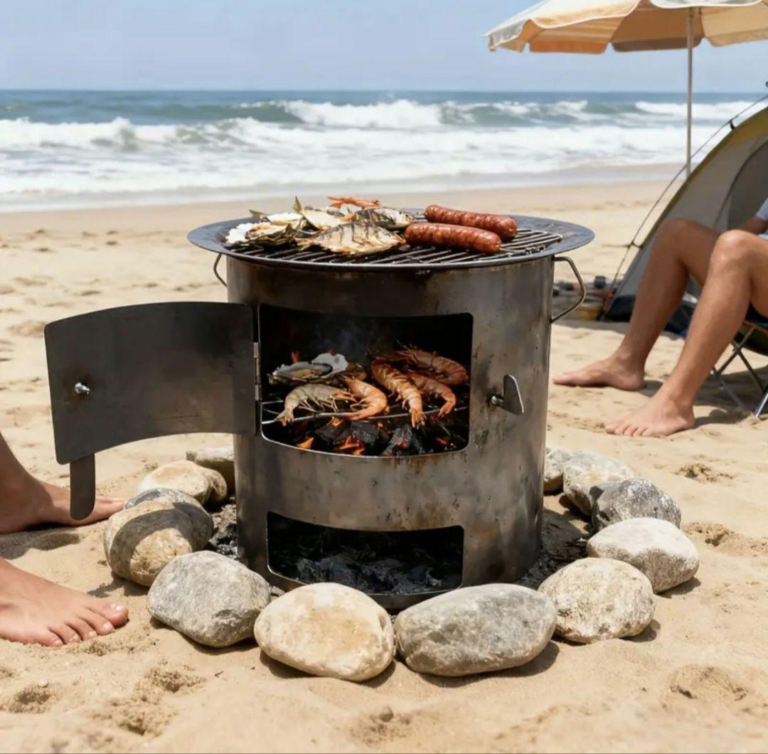 丁度よい薪ストーブ、カマド／焚き火台／軽量設計