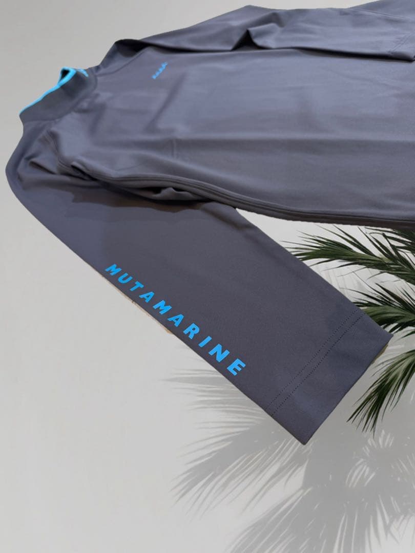 【新品】ムータマリン　ゴルフ　裏起毛　モックネック　グレー　Lサイズ