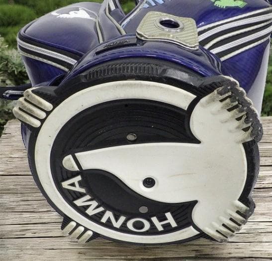 送料無料／お買い得　HONMA 高級エナメル キャディバッグ総刺繡BLUE