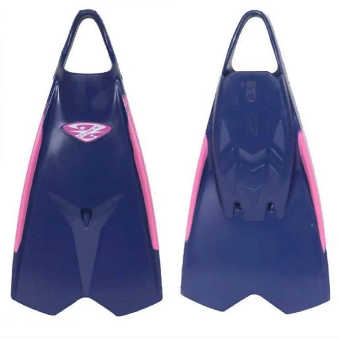 新品　ZEBEC ゼベック フィン ミッドナイトブルー ピンク ボディボード　M