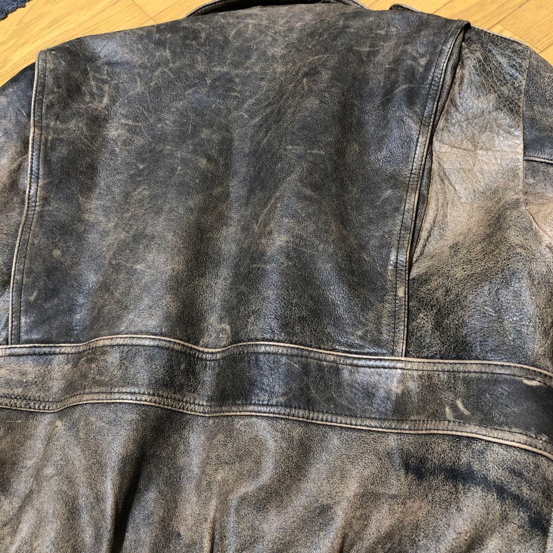 牛革 ブラウン レザージャケット Lサイズ A2 G1