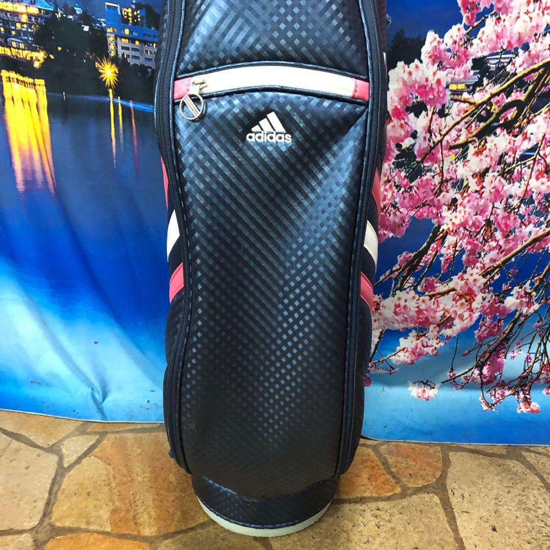 寶BV-1112 adidas アディダス キャディバッグ ネイビー/ピンク