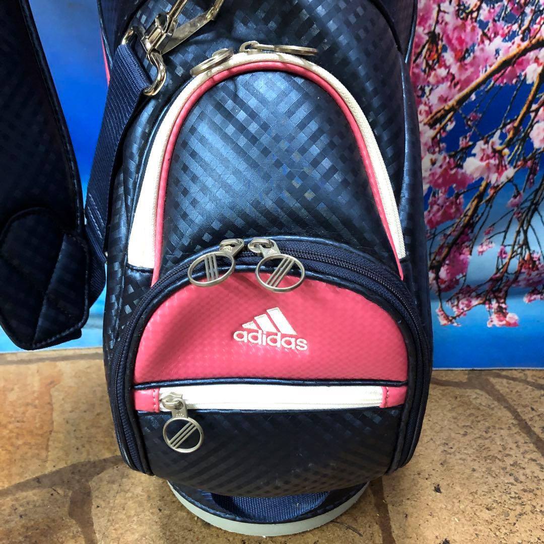 寶BV-1112 adidas アディダス キャディバッグ ネイビー/ピンク