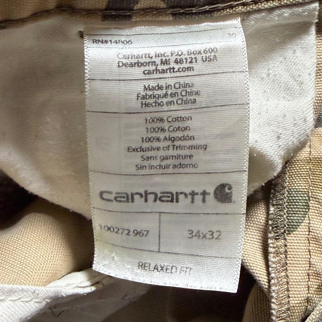 Carhartt カモフラ カーゴパンツ 迷彩 リラックスフィット W34
