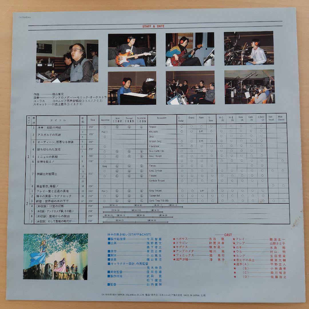 LP 聖闘士星矢 音楽集IV 神々の熱き戦い コロムビアレコード