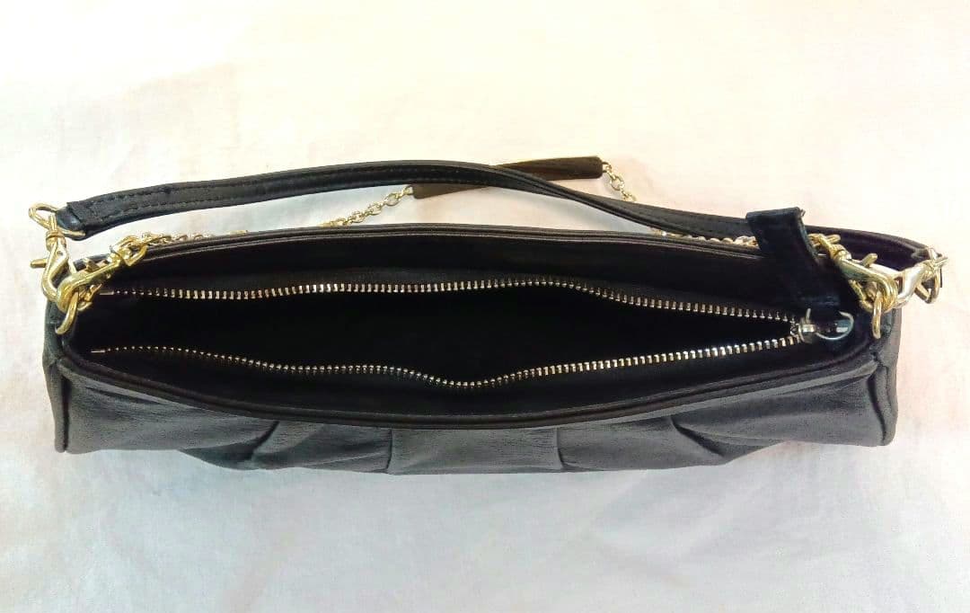 アニエスベー パーティーバッグ ハンドバッグ agnes b 本革 ブラック