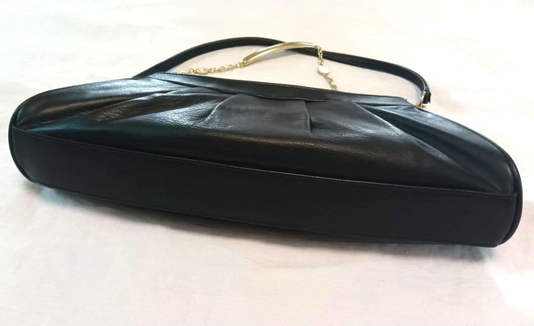 アニエスベー パーティーバッグ ハンドバッグ agnes b 本革 ブラック