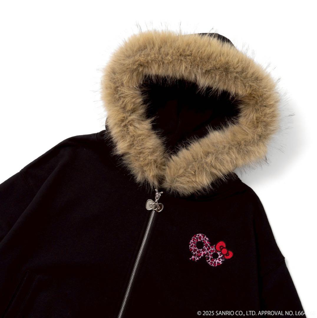 HELLO KITTY 9090girl Logo Zip Hoodie 黒M
