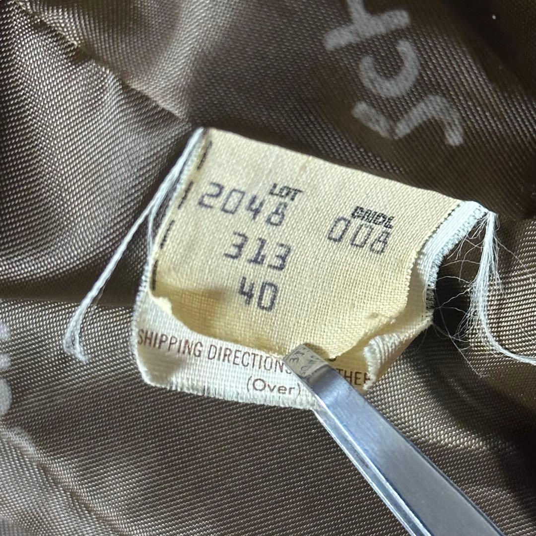 希少 Schott 313 襟レザー ジャケット 黒 ブラウン 40 スウェード