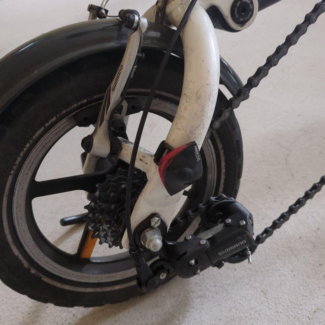 折りたたみ自転車 nanoo ホワイト Shimanoギア