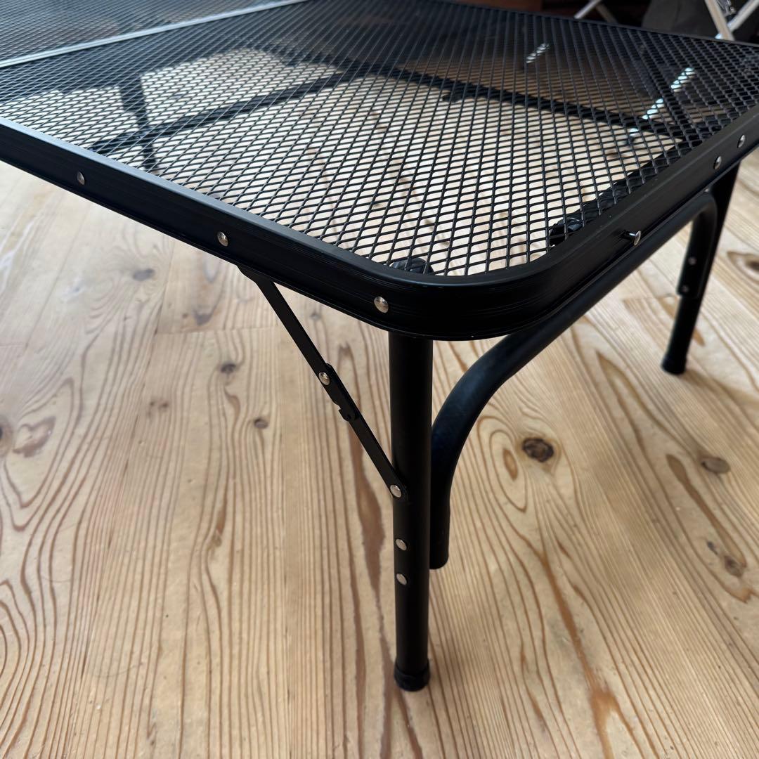 山善 キャンパーズコレクション タフライト メッシュテーブル 120×60