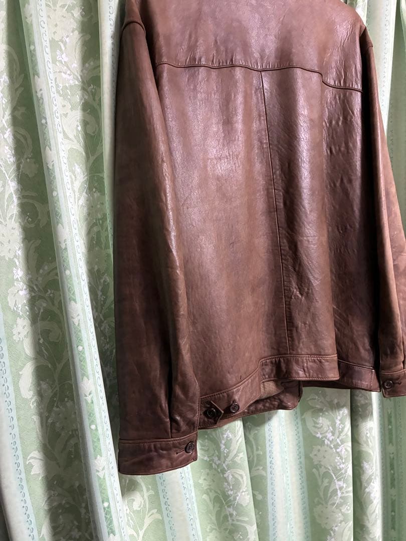 ポロ　ラルフローレン ラムレザー　スウィングトップ　ハリントン