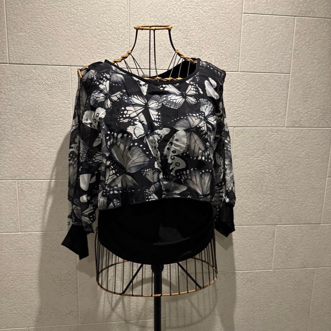 フリルオフショル ドレス　社交ダンス　上下セット　Lサイズ Lauren’s