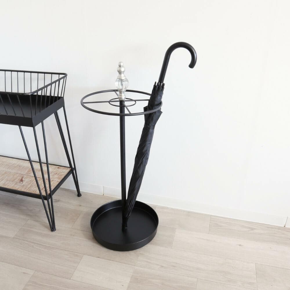 ★アンティーク調 アイアン傘立 アンブレラスタンド クラシックモダン 丸型 玄関