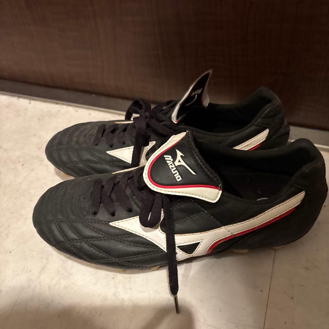 Mizuno サッカーシューズ ブラック/ホワイト/レッド