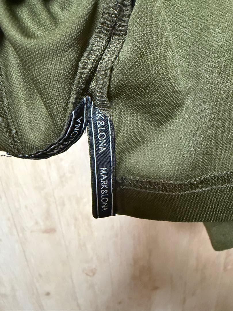 【最高級/美品】マークアンドロナ ポロシャツ M カーキ 星柄 スカル ストーン