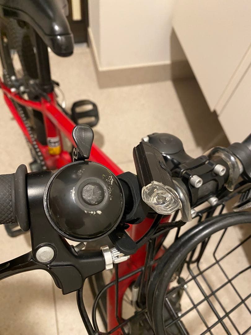 子供用自転車 赤 バスケット付き