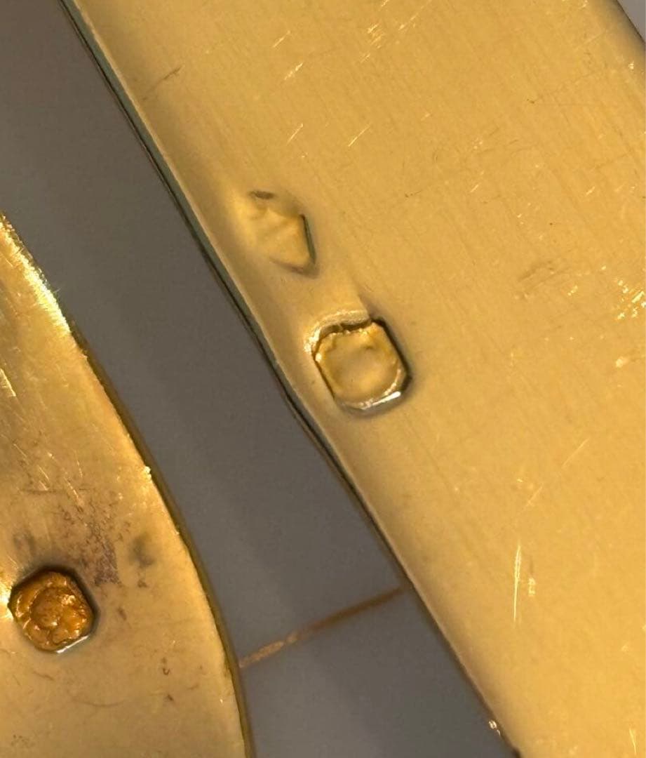 フランス ピュイフォルカ／純銀 ヴェルメイユ／ナイフ＆フォーク １セット（A）