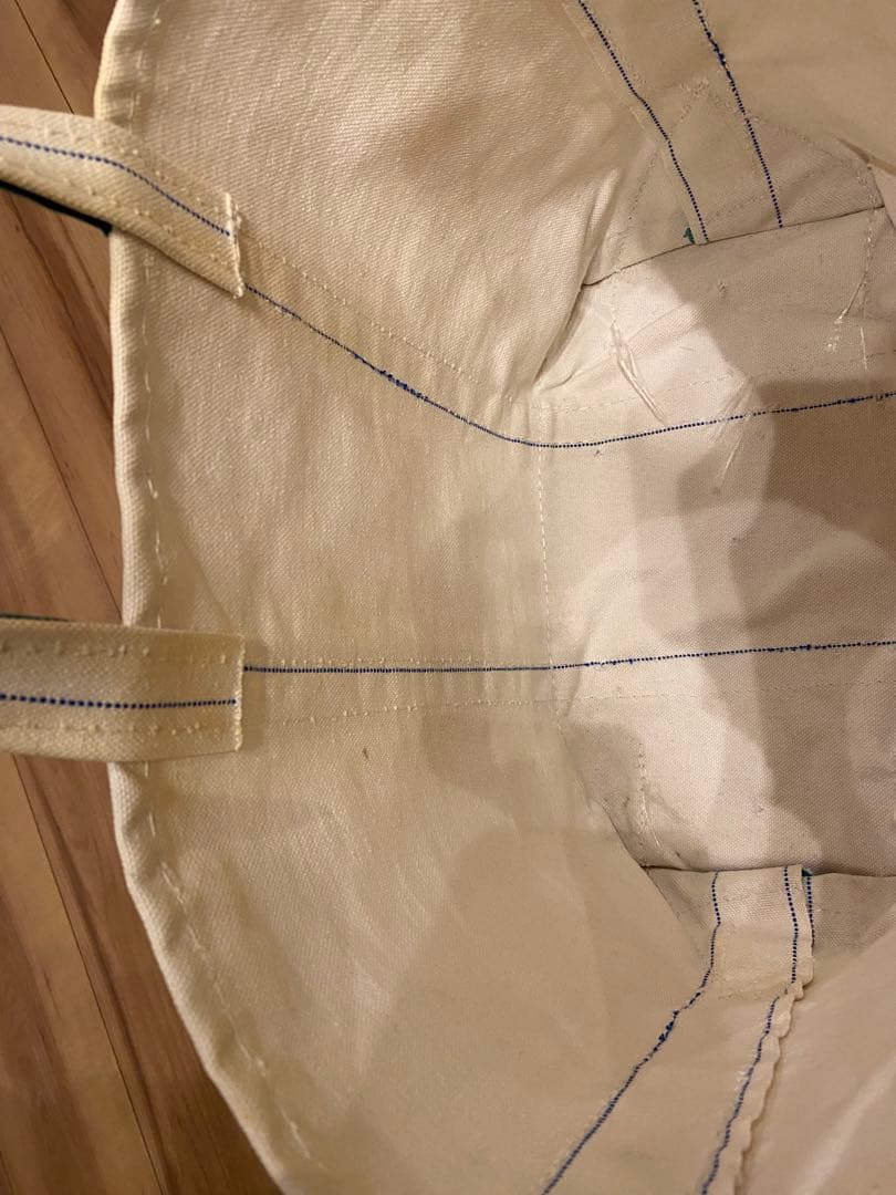 80s エルエルビーン　トートバッグ　2色タグ　グリーン　M 襤褸