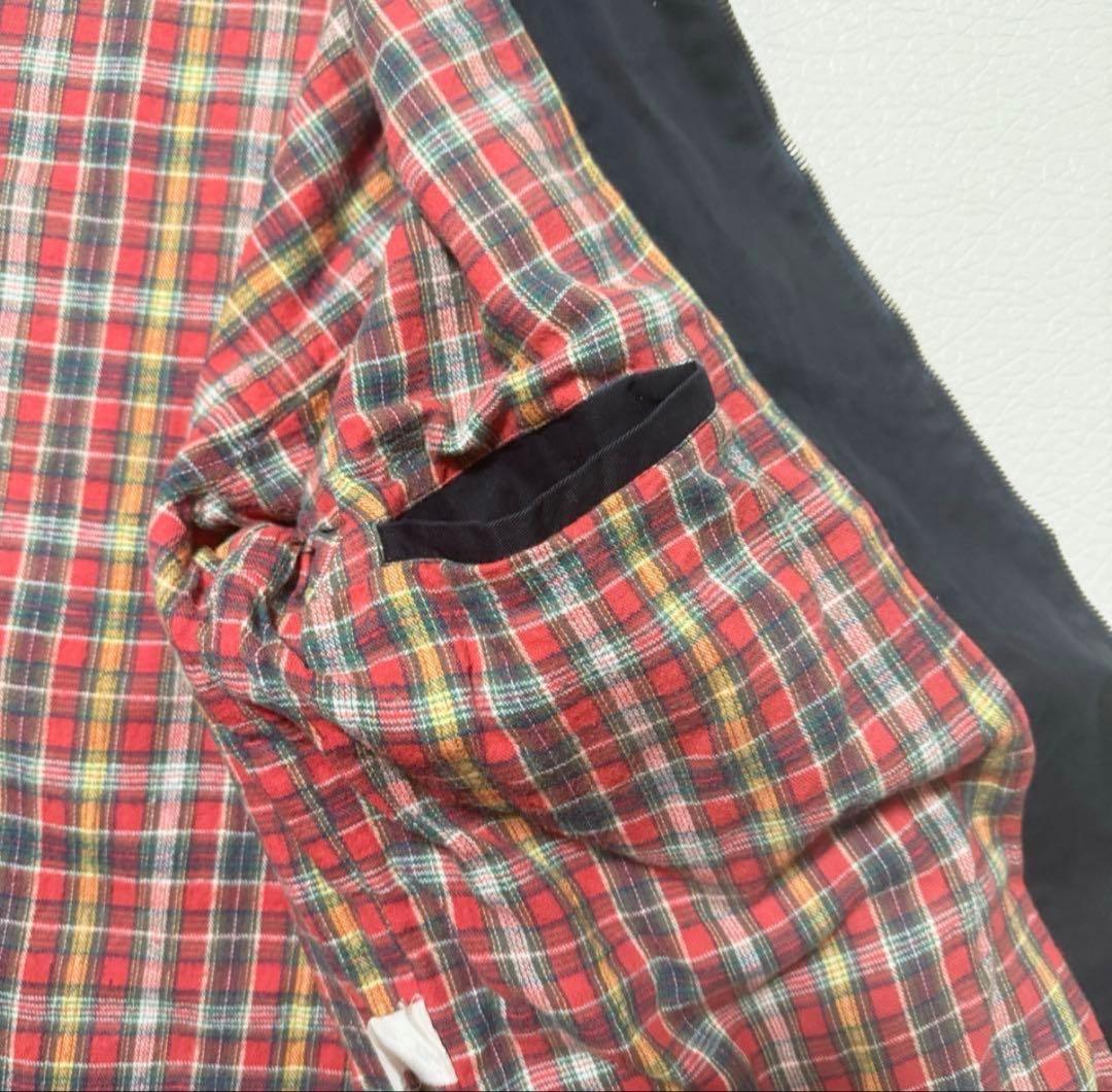 希少 90s ポロラルフローレンスイングトップダークネイビー 裏地チェック