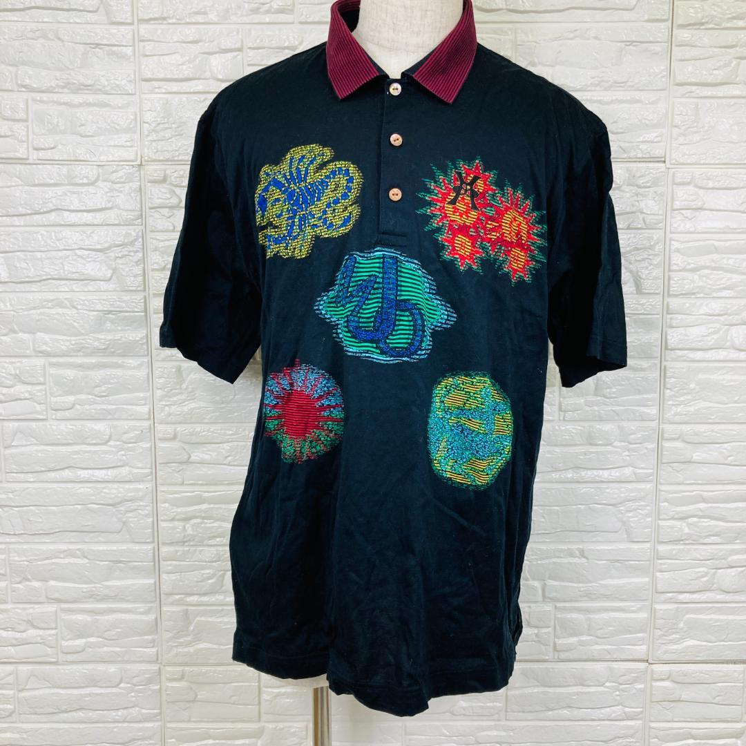 ジャンボ333 ポロシャツ 半袖 XL 刺繍デザイン レトロ【2769-69】