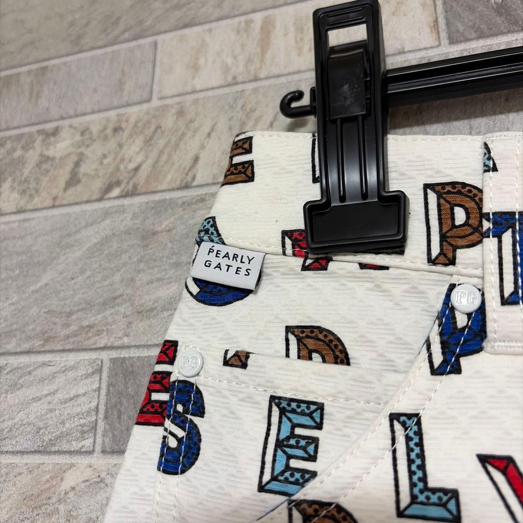 パーリーゲイツ ロゴプリント ストレッチ スカート ゴルフ 総柄 サイズ1