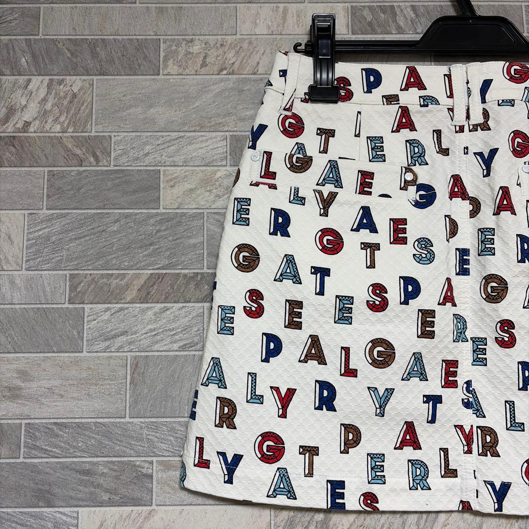 パーリーゲイツ ロゴプリント ストレッチ スカート ゴルフ 総柄 サイズ1