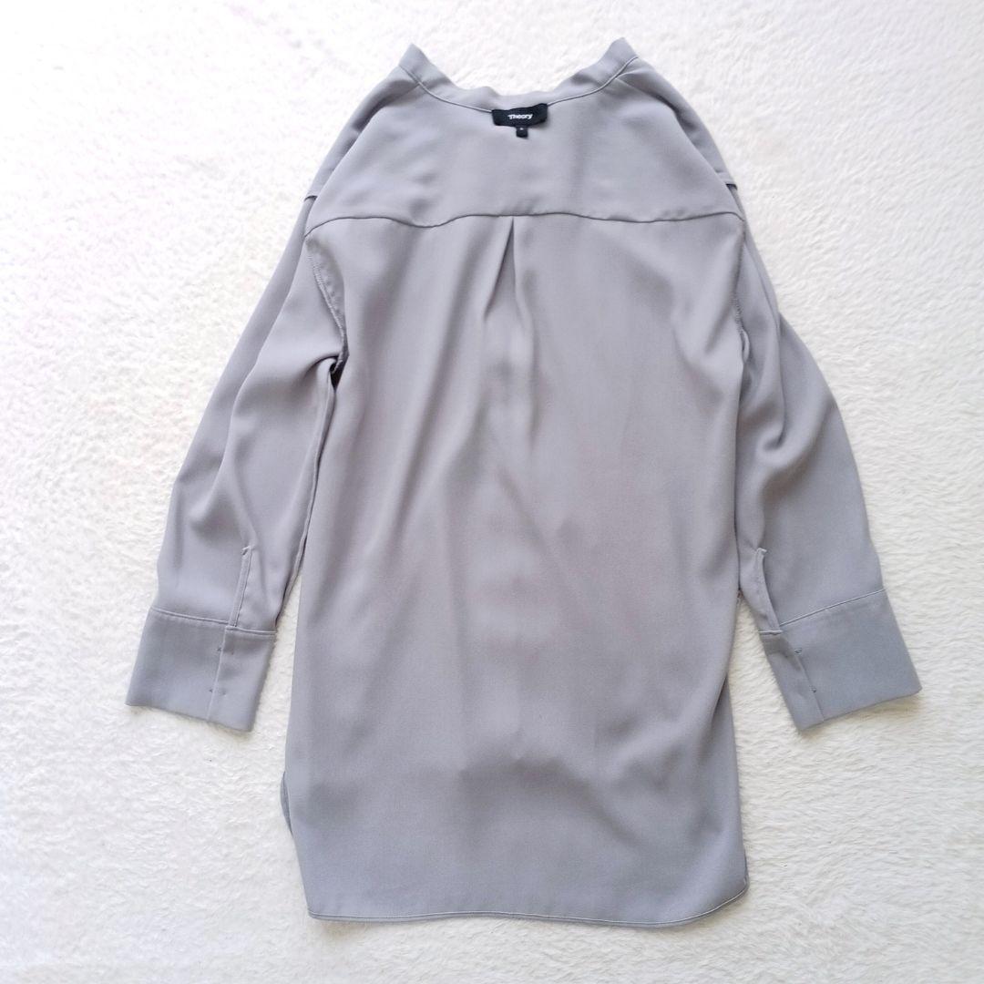 Theory　セオリー 23SS プライムジョーゼットタイブラウス　長袖